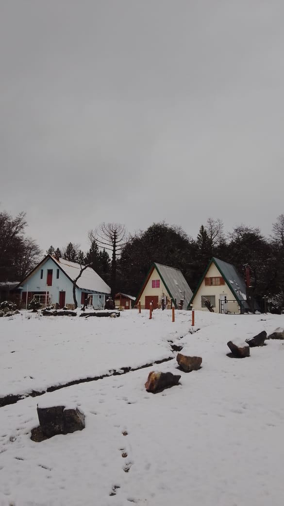 Las cabañas con nieve